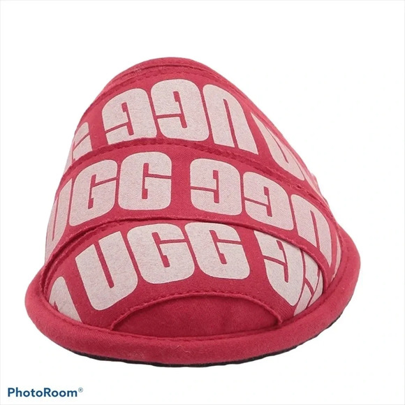 UGG Men's Red fur Scuff  Slipper Sz 8 - Picture 3 of 12